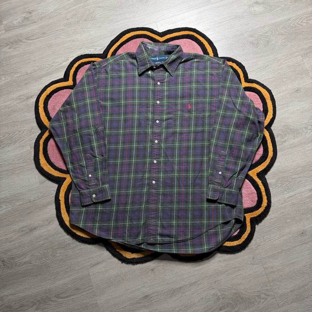 Vintage Y2K Polo Ralph Lauren Blake Fit Casual Button Up Shirt Size XL